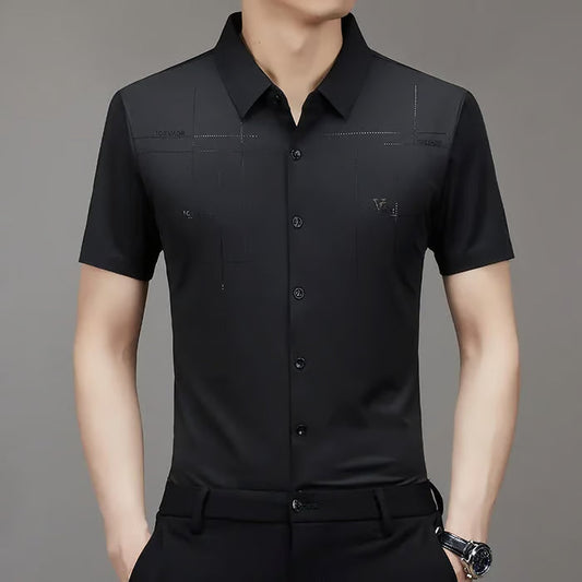 Men's business shirt in ice silk - BUY 1 AND GET 2