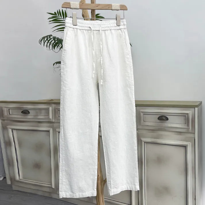 Men's casual trousers - Wide, airy & light made of linen