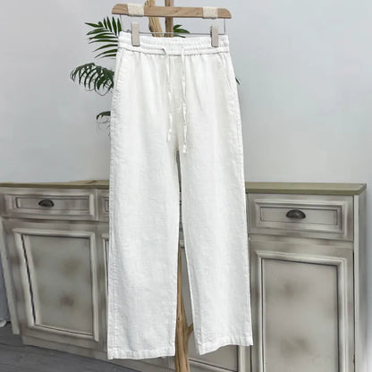 Men's casual trousers - Wide, airy & light made of linen