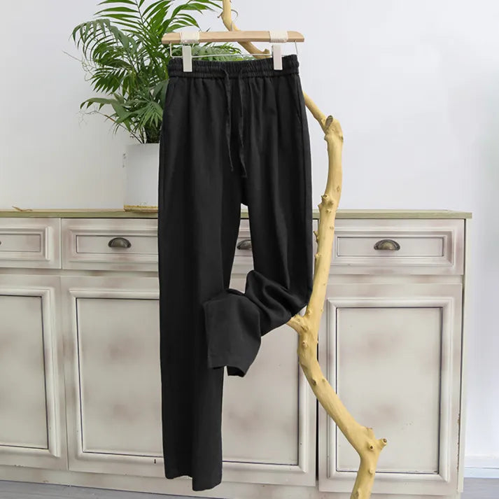 Men's casual trousers - Wide, airy & light made of linen
