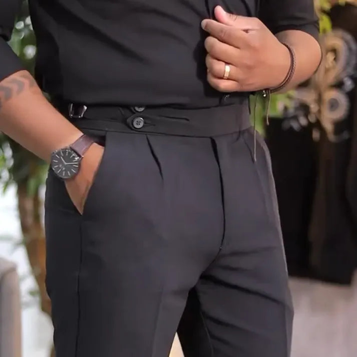 Men's Napoli slim fit suit trousers with stretch | Perfectly cut business casual trousers - ideal for the office and when traveling