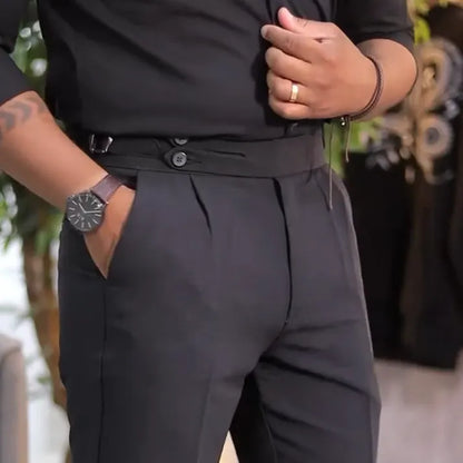 Men's Napoli slim fit suit trousers with stretch | Perfectly cut business casual trousers - ideal for the office and when traveling