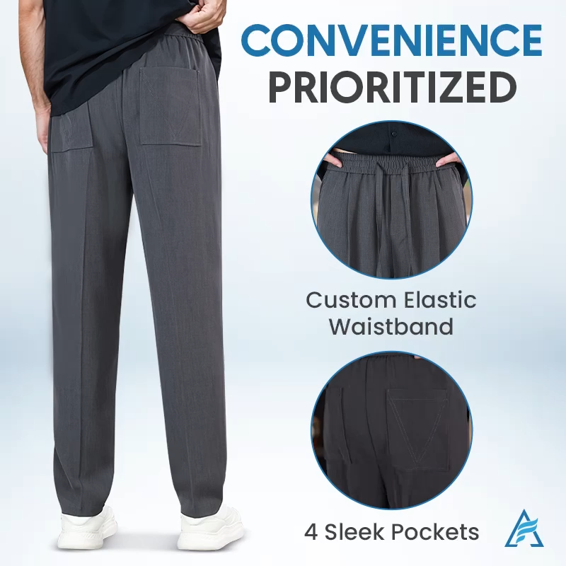 EaseTactic Pull On Ice Silk Stretch Smart Casual Pants - BUY 1 & GET 2