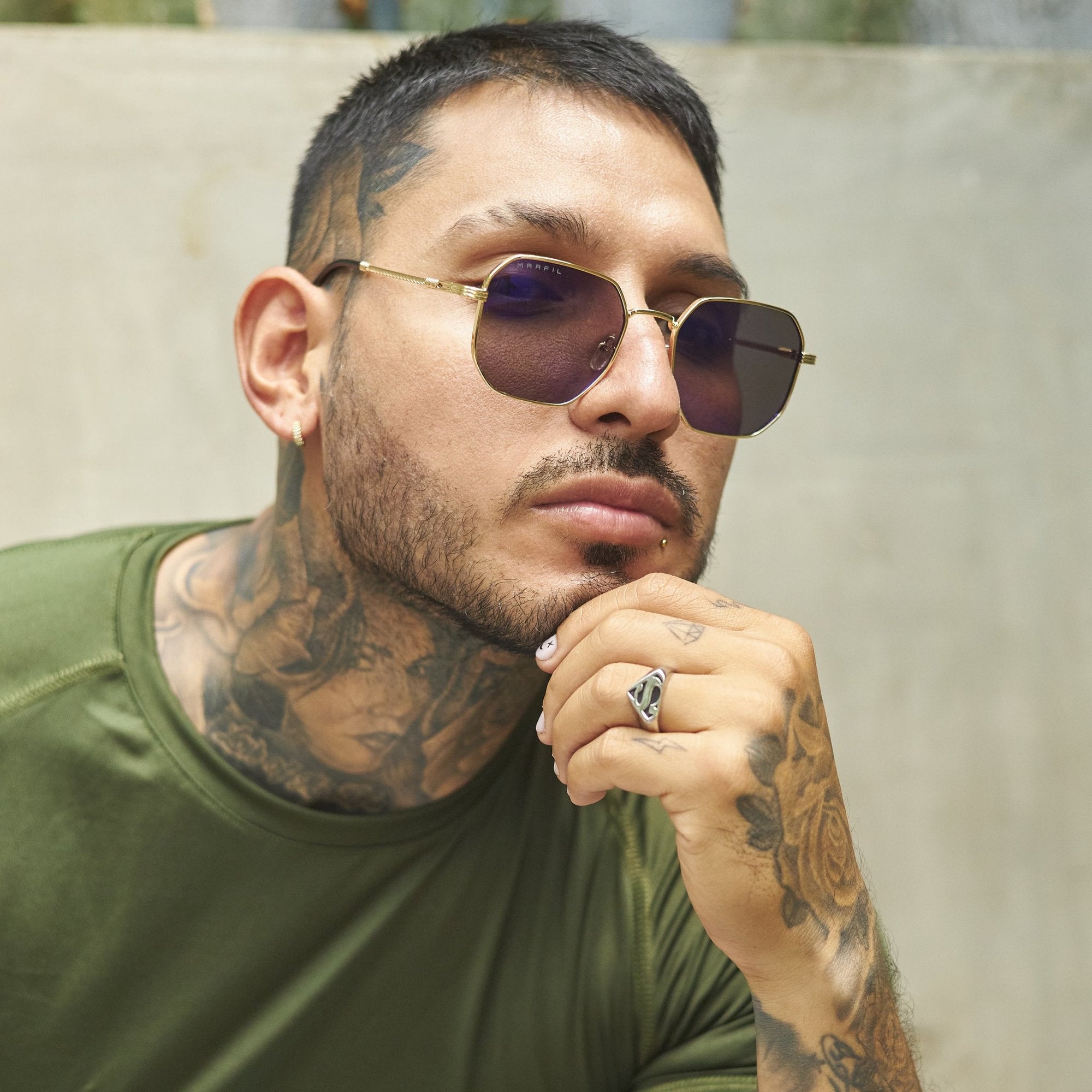 GAFAS DE SOL MARFIL VINTAGE TORNASOL AZUL - LLÉVATE 2 Y PAGA 1