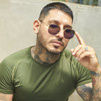 GAFAS DE SOL MARFIL VINTAGE TORNASOL AZUL - LLÉVATE 2 Y PAGA 1