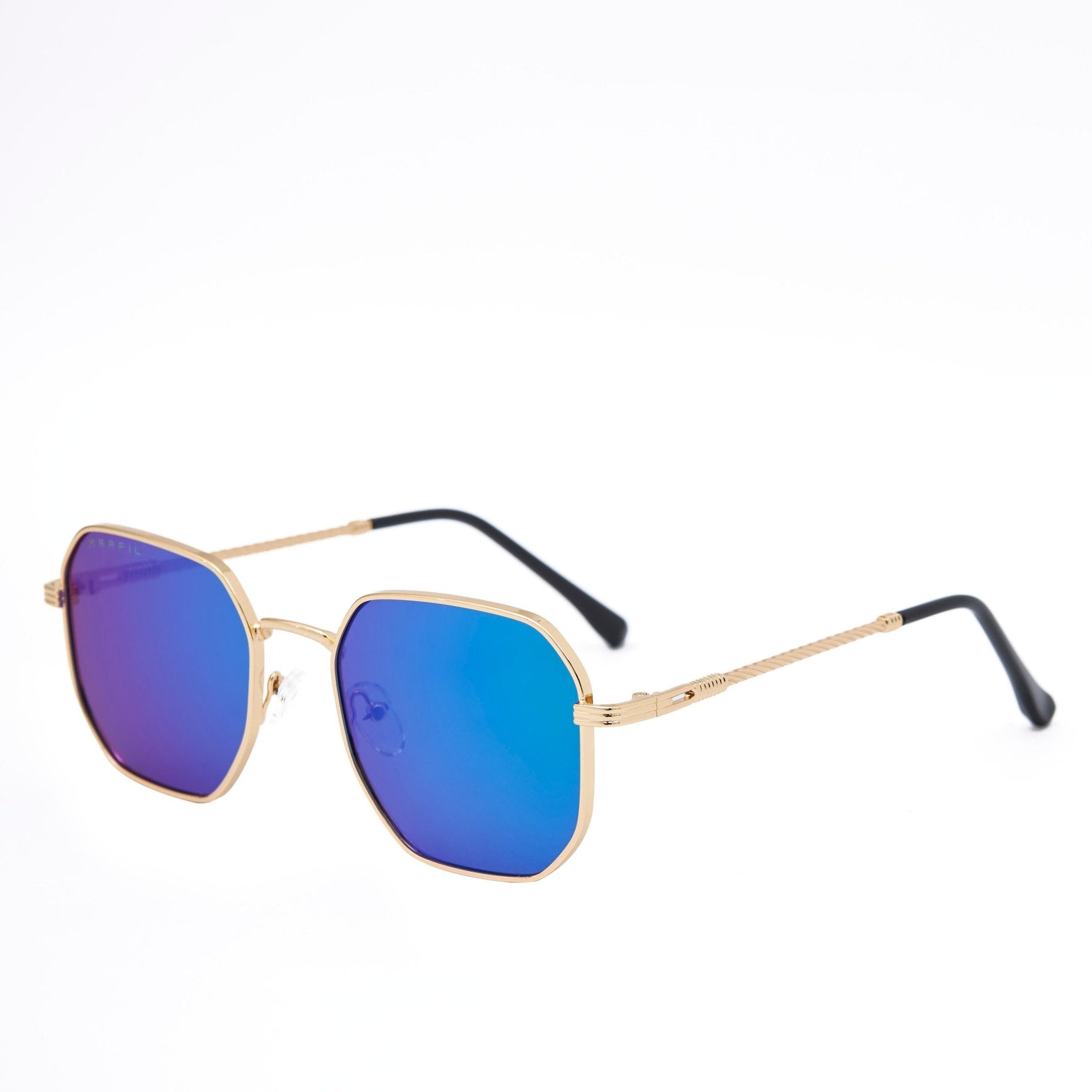 GAFAS DE SOL MARFIL VINTAGE TORNASOL AZUL - LLÉVATE 2 Y PAGA 1