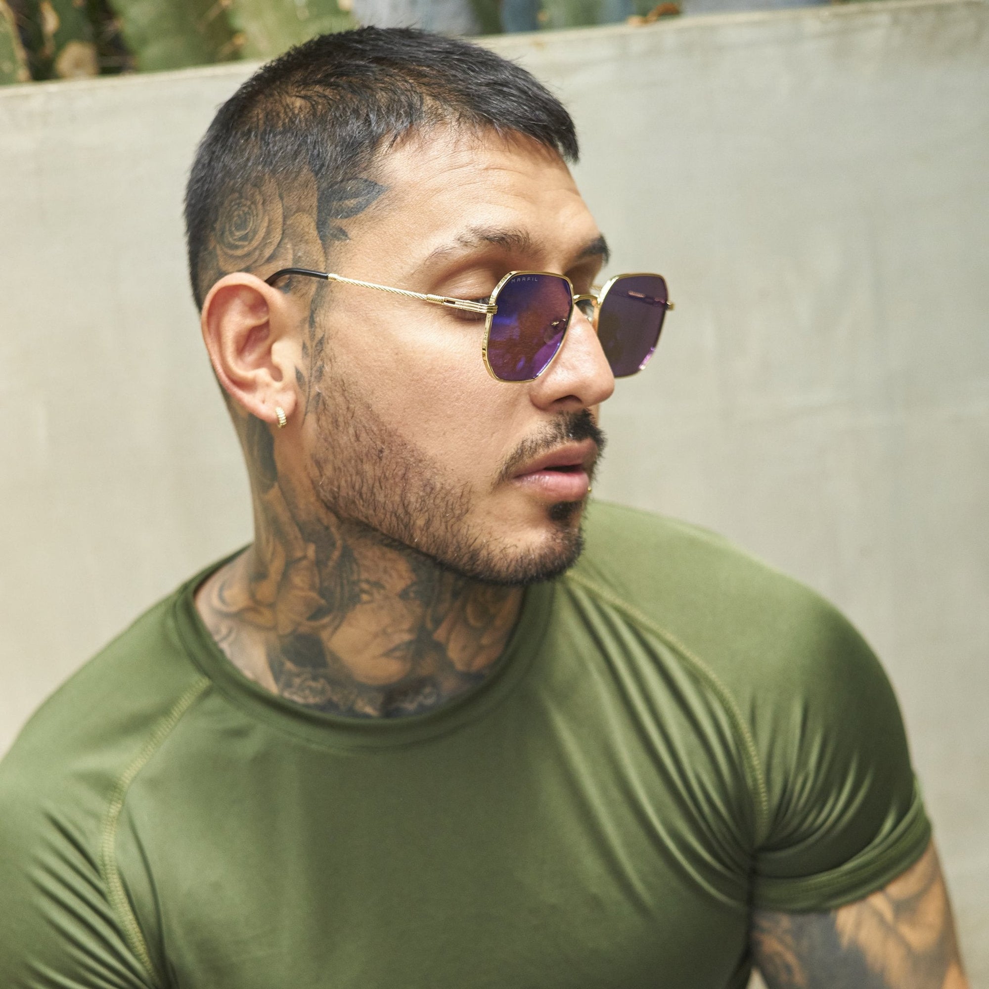 GAFAS DE SOL MARFIL VINTAGE TORNASOL AZUL - LLÉVATE 2 Y PAGA 1